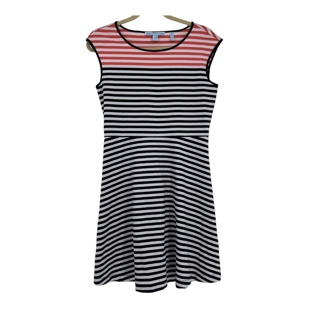 Draper James Striped Ponte Cap Sleeve A-Line Dress Size XS Preppy Nautical
